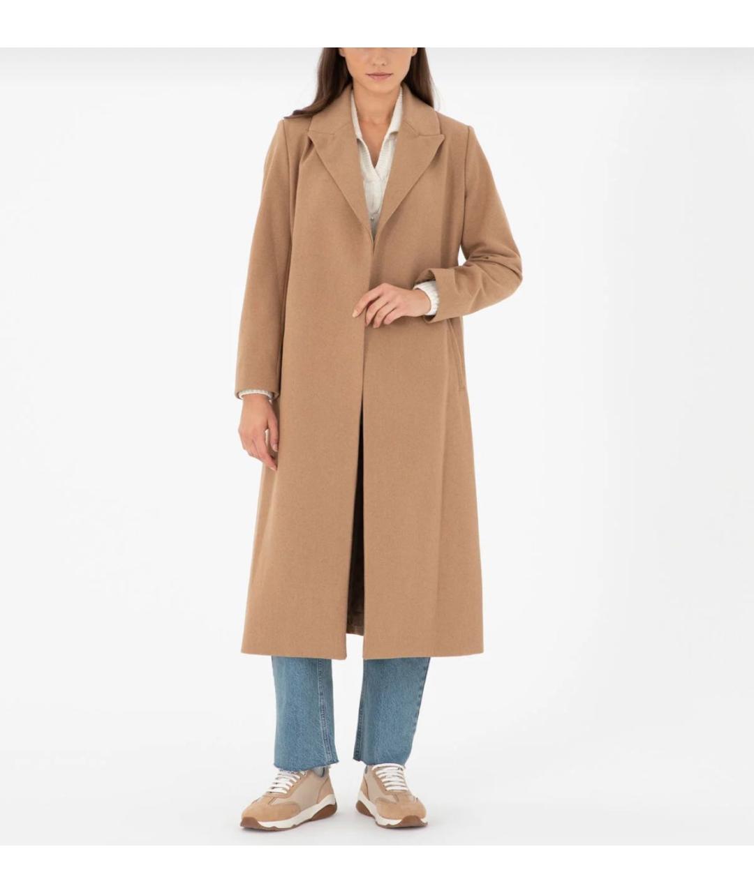 MAX MARA Бежевое шерстяное пальто, фото 2