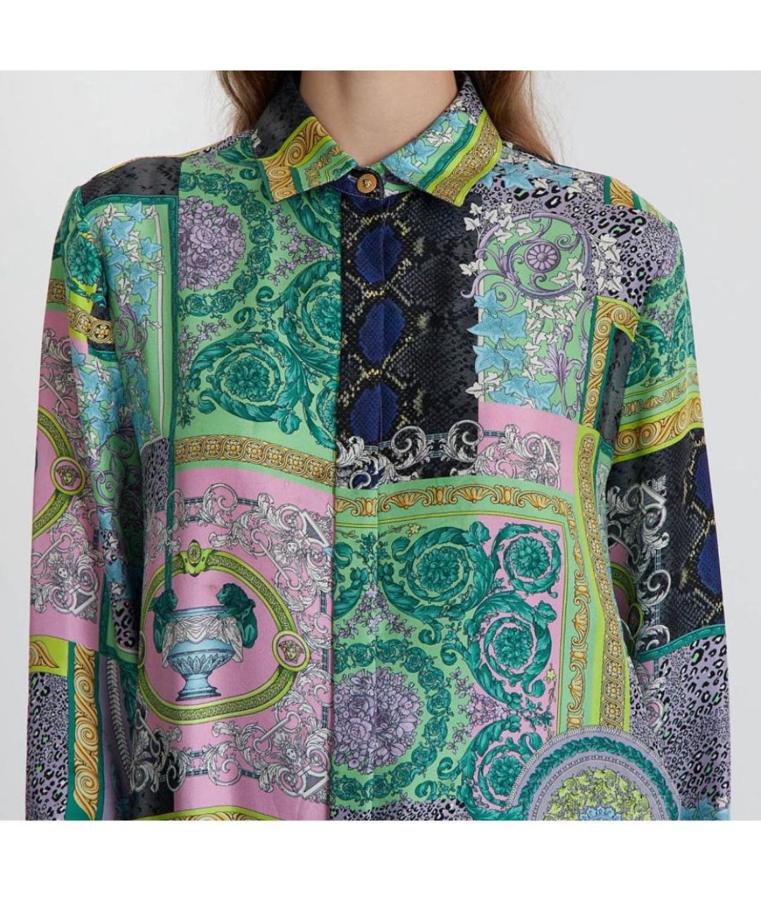 VERSACE Мульти шелковая рубашка, фото 3