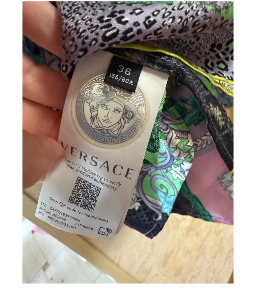 VERSACE Мульти шелковая рубашка, фото 2