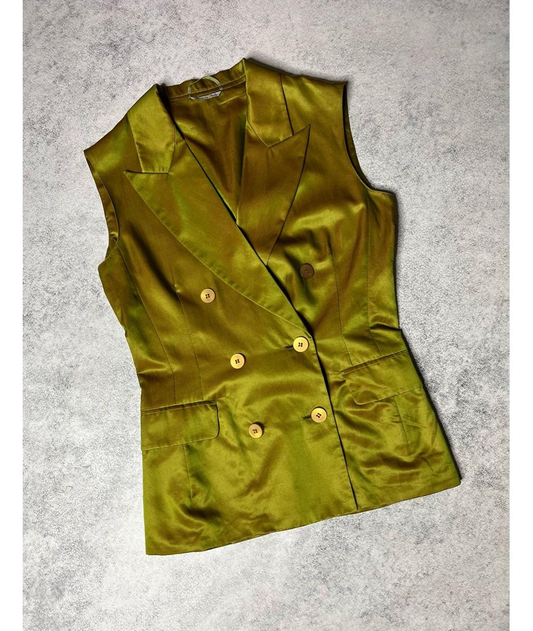 MAX MARA Хаки шелковый жилет, фото 8