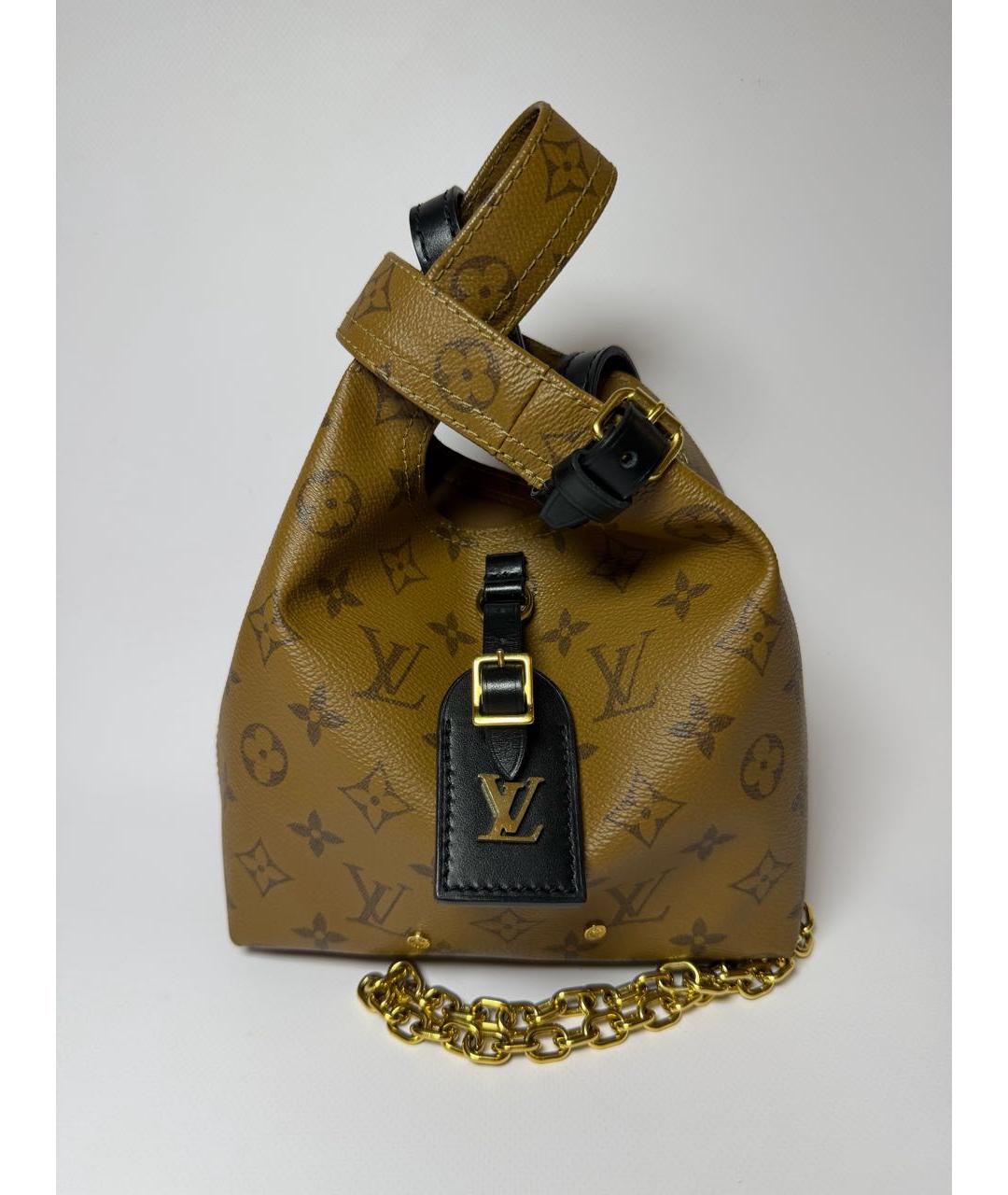 LOUIS VUITTON Коричневая сумка через плечо из канвы, фото 9