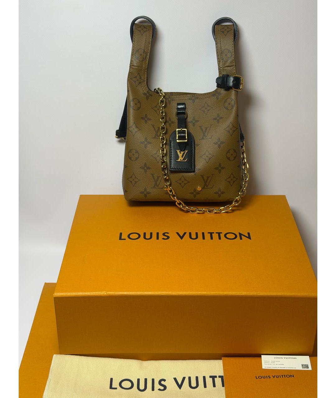 LOUIS VUITTON Коричневая сумка через плечо из канвы, фото 5