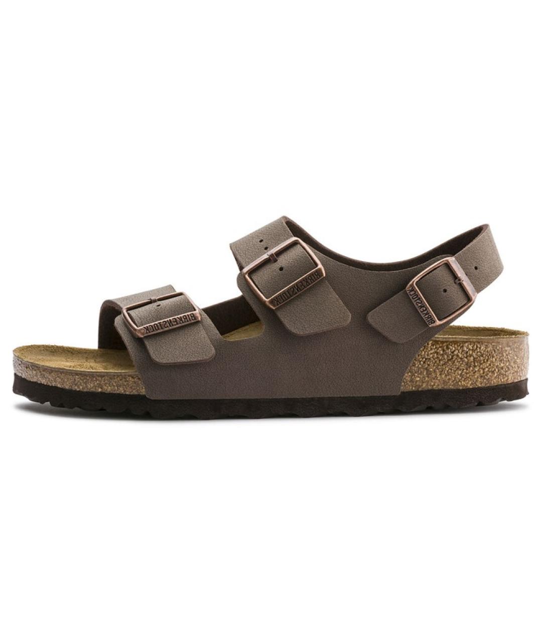 BIRKENSTOCK Коричневые кожаные сандалии, фото 2
