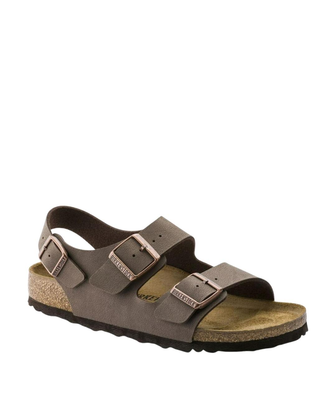 BIRKENSTOCK Коричневые кожаные сандалии, фото 1
