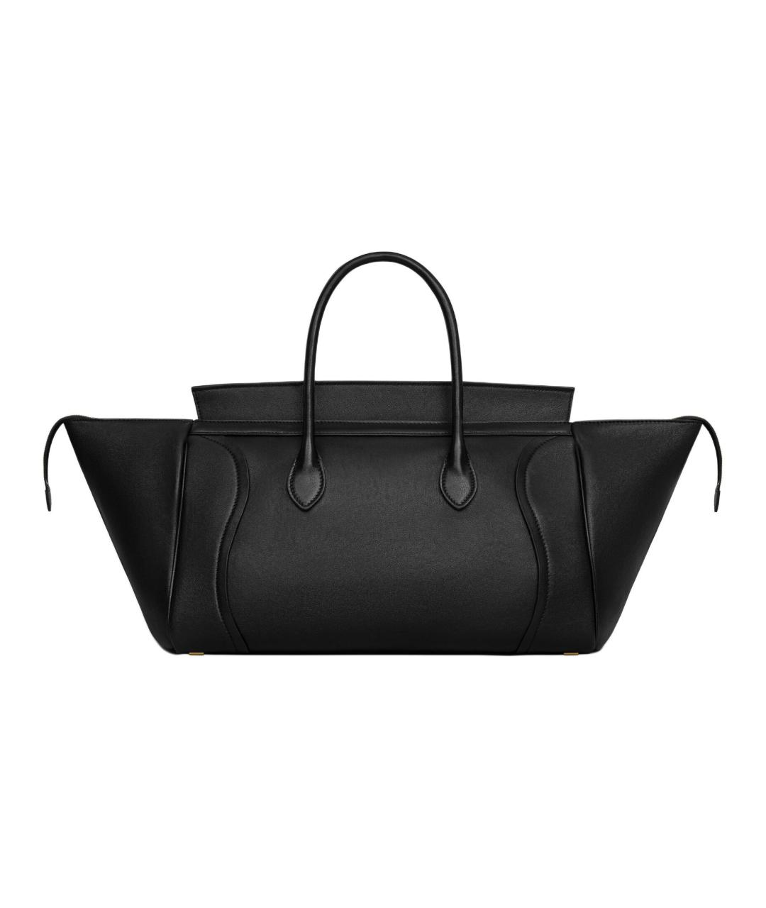 CELINE Черная кожаная сумка с короткими ручками, фото 4