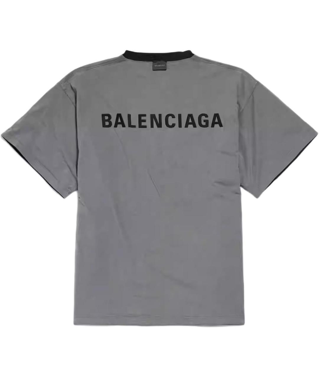 BALENCIAGA Серая футболка, фото 2