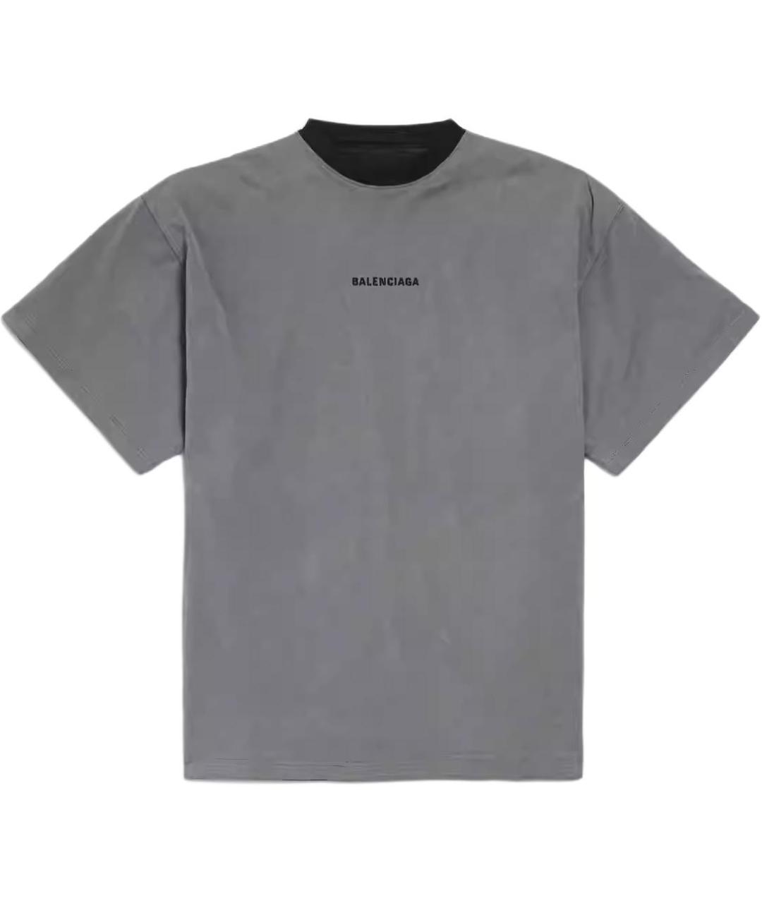 BALENCIAGA Серая футболка, фото 1