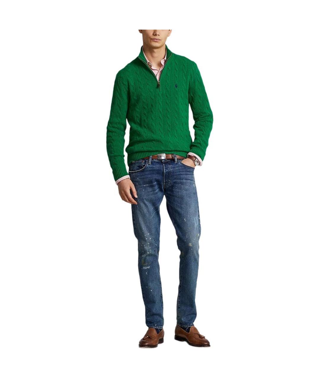 POLO RALPH LAUREN Зеленый джемпер / свитер, фото 2