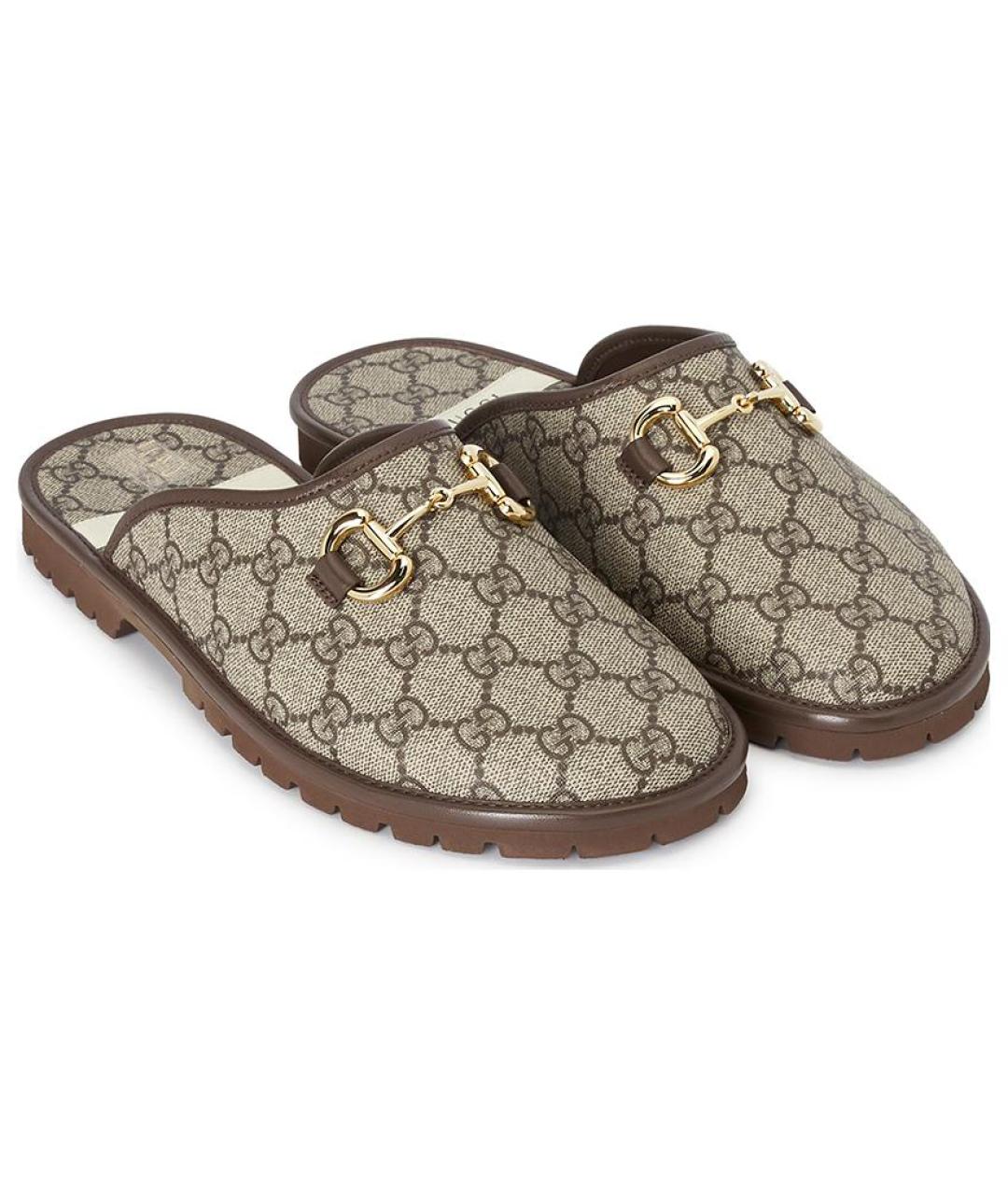 GUCCI Бежевые шлепанцы, фото 3