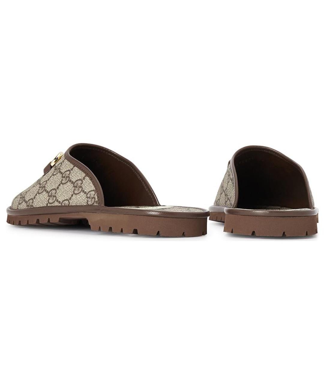 GUCCI Бежевые шлепанцы, фото 4