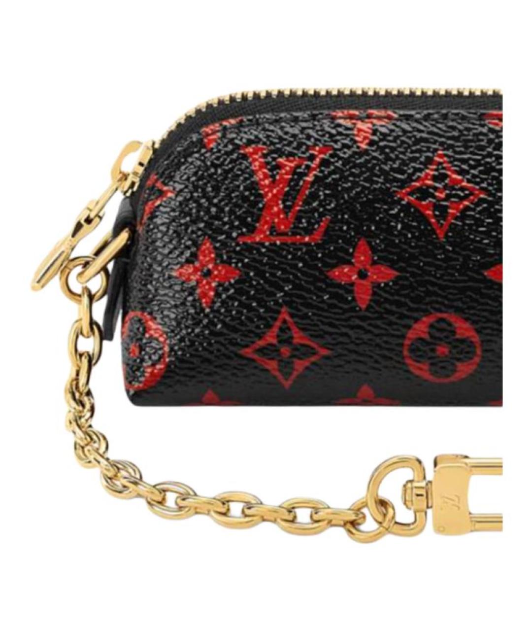 LOUIS VUITTON Черная косметичка из канвы, фото 5