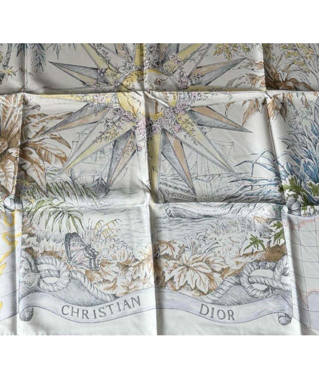 CHRISTIAN DIOR Мульти шелковый платок, фото 6