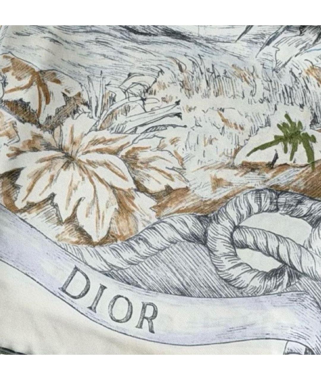 CHRISTIAN DIOR Мульти шелковый платок, фото 7