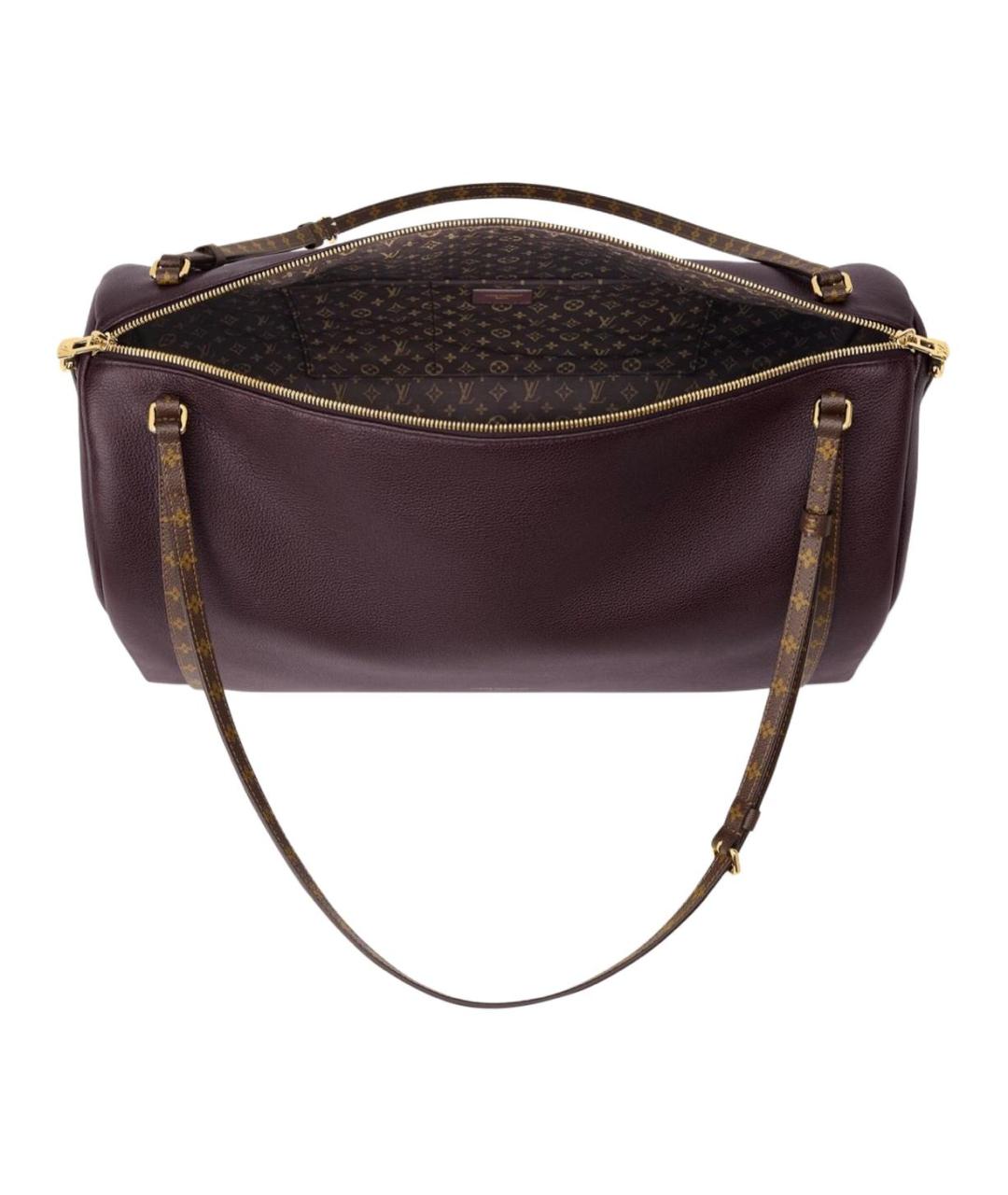 LOUIS VUITTON Бордовая сумка через плечо из канвы, фото 5
