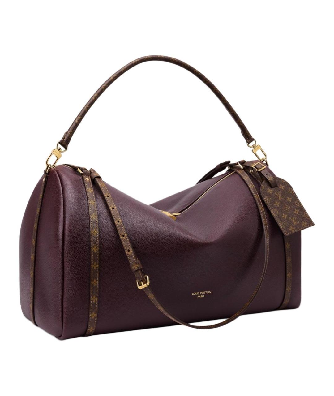 LOUIS VUITTON Бордовая сумка через плечо из канвы, фото 2