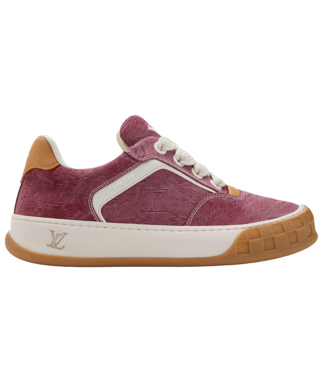 LOUIS VUITTON Красные текстильные низкие кроссовки / кеды, фото 6