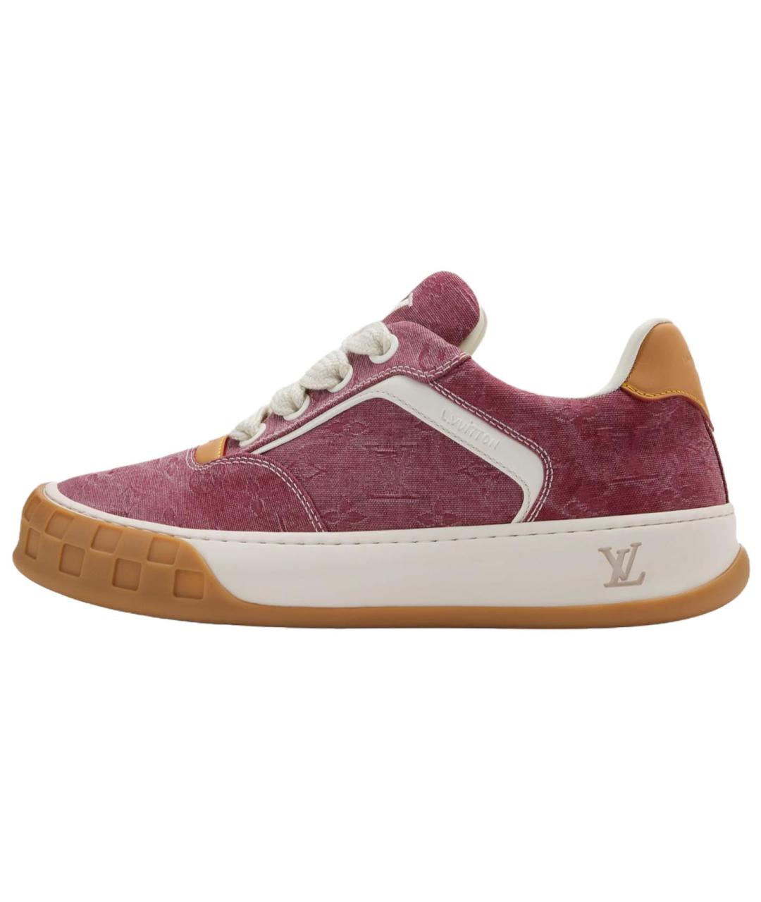 LOUIS VUITTON Красные текстильные низкие кроссовки / кеды, фото 2