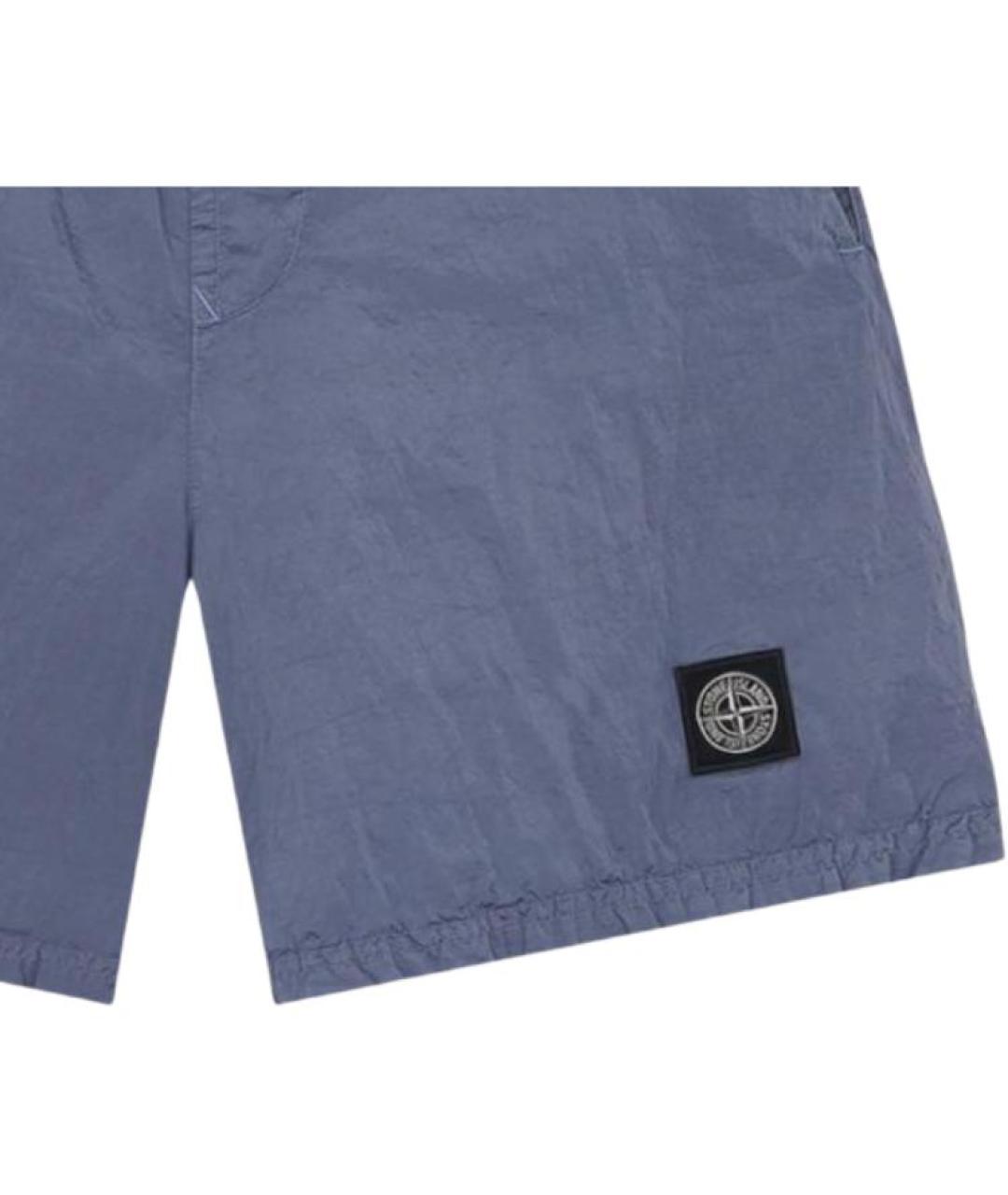 STONE ISLAND Фиолетовые полиамидовые шорты, фото 3