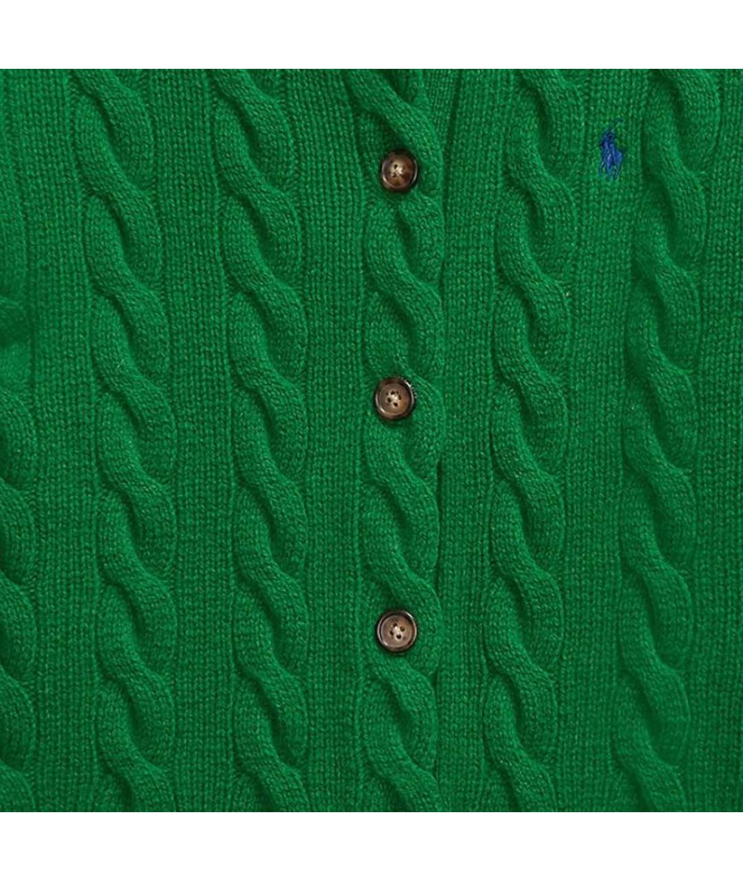 POLO RALPH LAUREN Зеленый хлопковый кардиган, фото 4