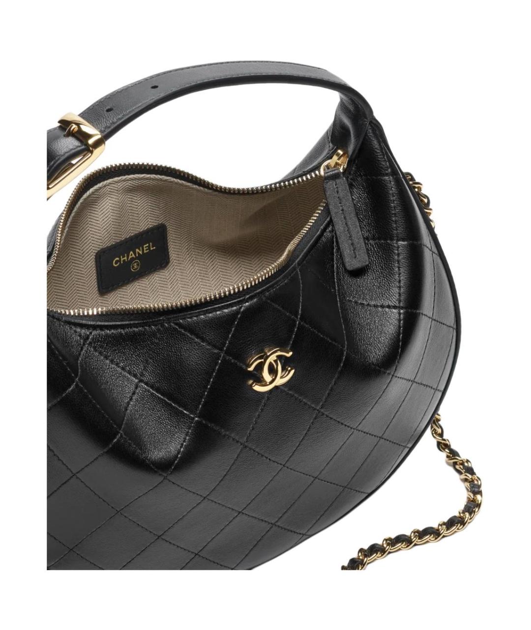 CHANEL Черная кожаная сумка через плечо, фото 4