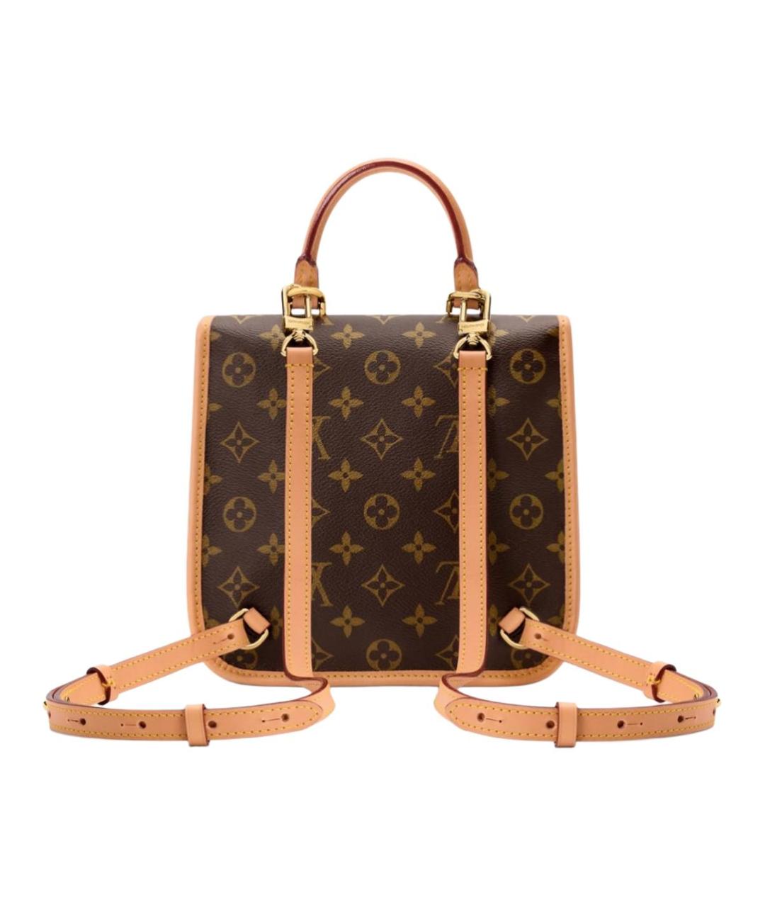LOUIS VUITTON Коричневый рюкзак из канвы, фото 3