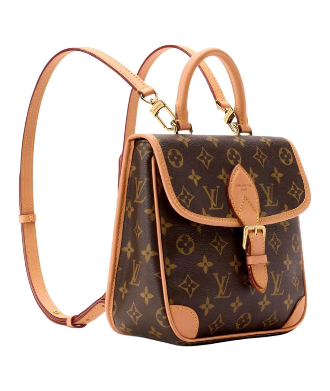 LOUIS VUITTON Коричневый рюкзак из канвы, фото 2