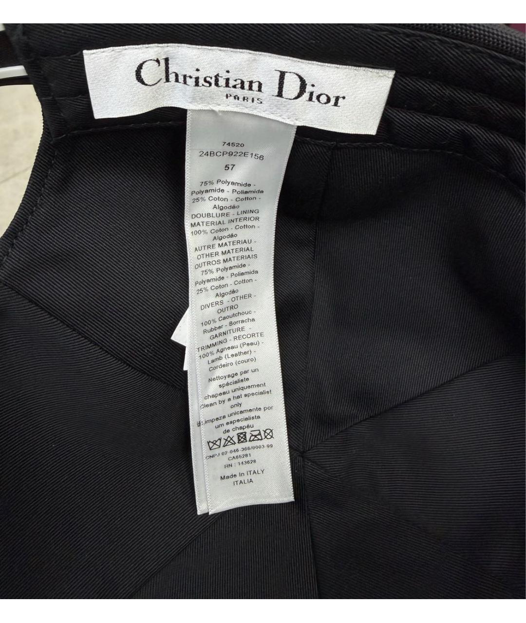 CHRISTIAN DIOR Черная кепка/бейсболка, фото 6