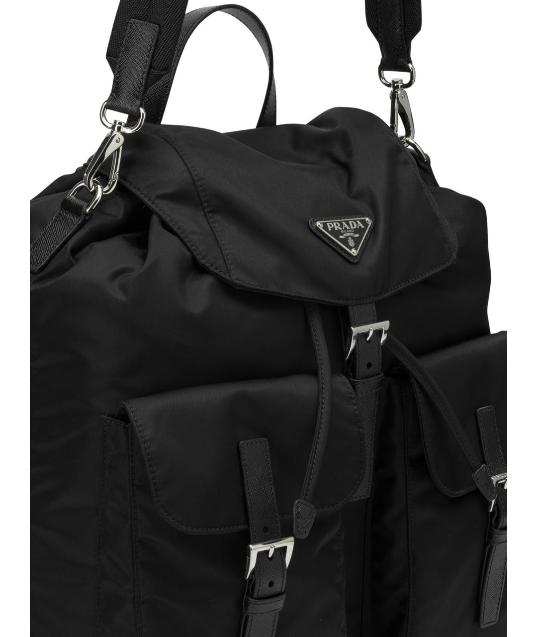 PRADA Черный синтетический рюкзак, фото 4
