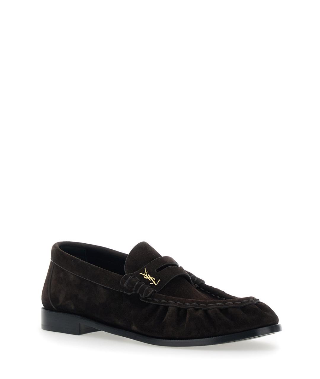 SAINT LAURENT Черные кожаные лоферы, фото 3