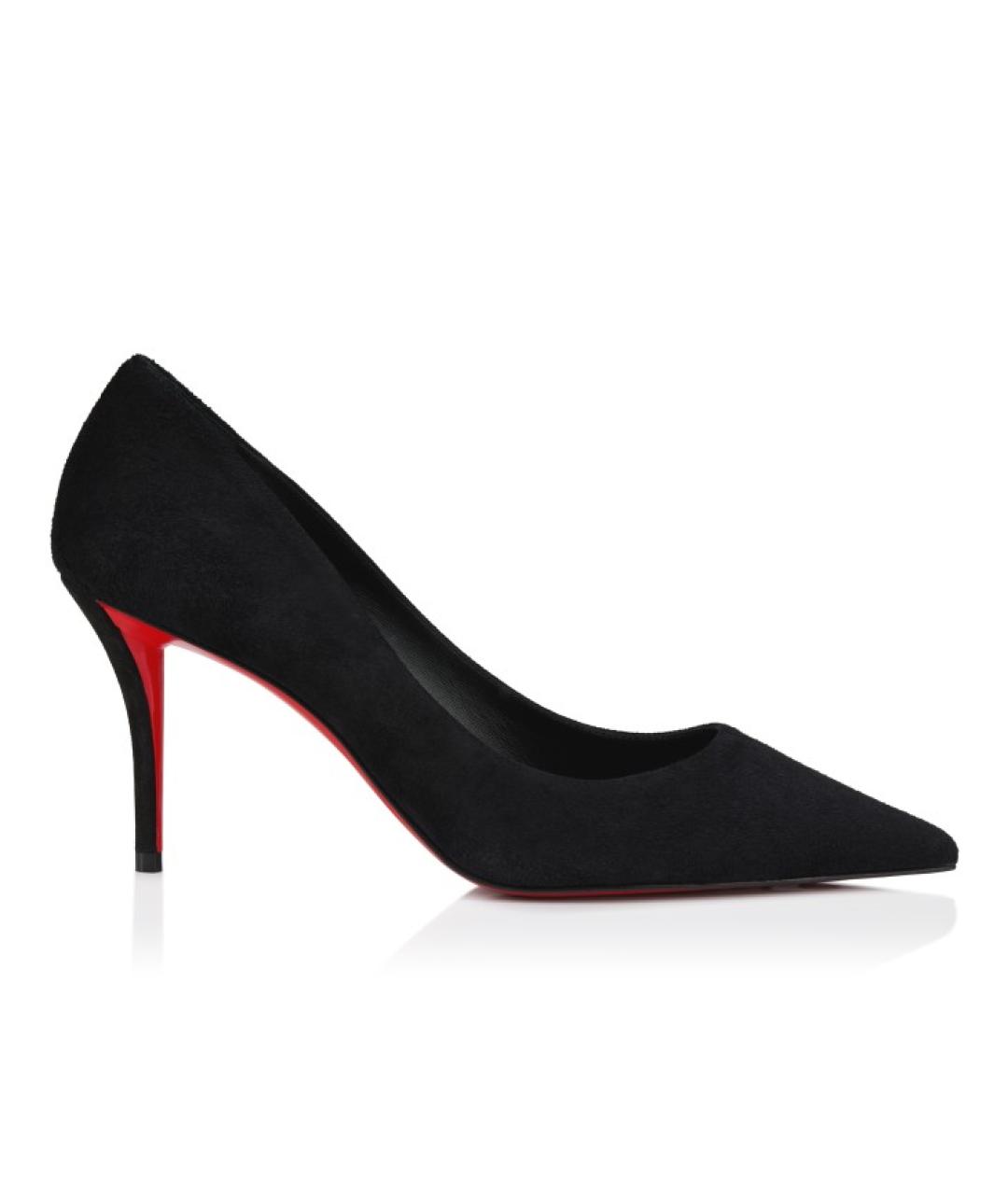 CHRISTIAN LOUBOUTIN Черные кожаные туфли, фото 1