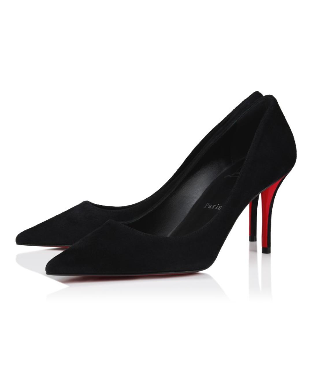 CHRISTIAN LOUBOUTIN Черные кожаные туфли, фото 2