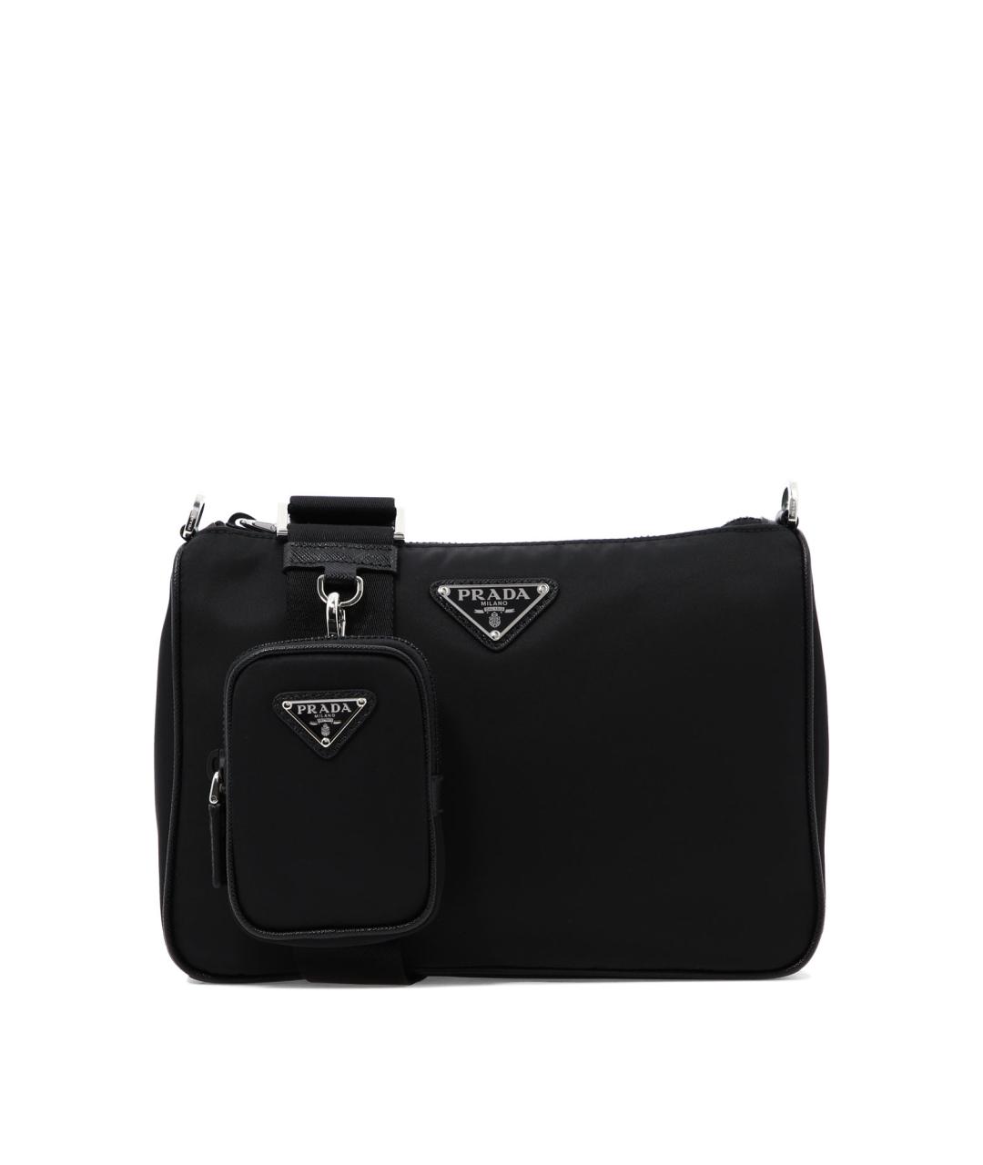 PRADA Черная синтетическая сумка на плечо, фото 1