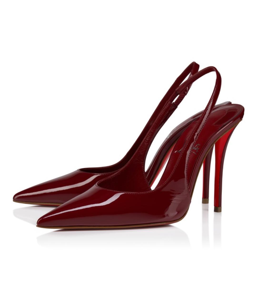 CHRISTIAN LOUBOUTIN Красные кожаные туфли, фото 2
