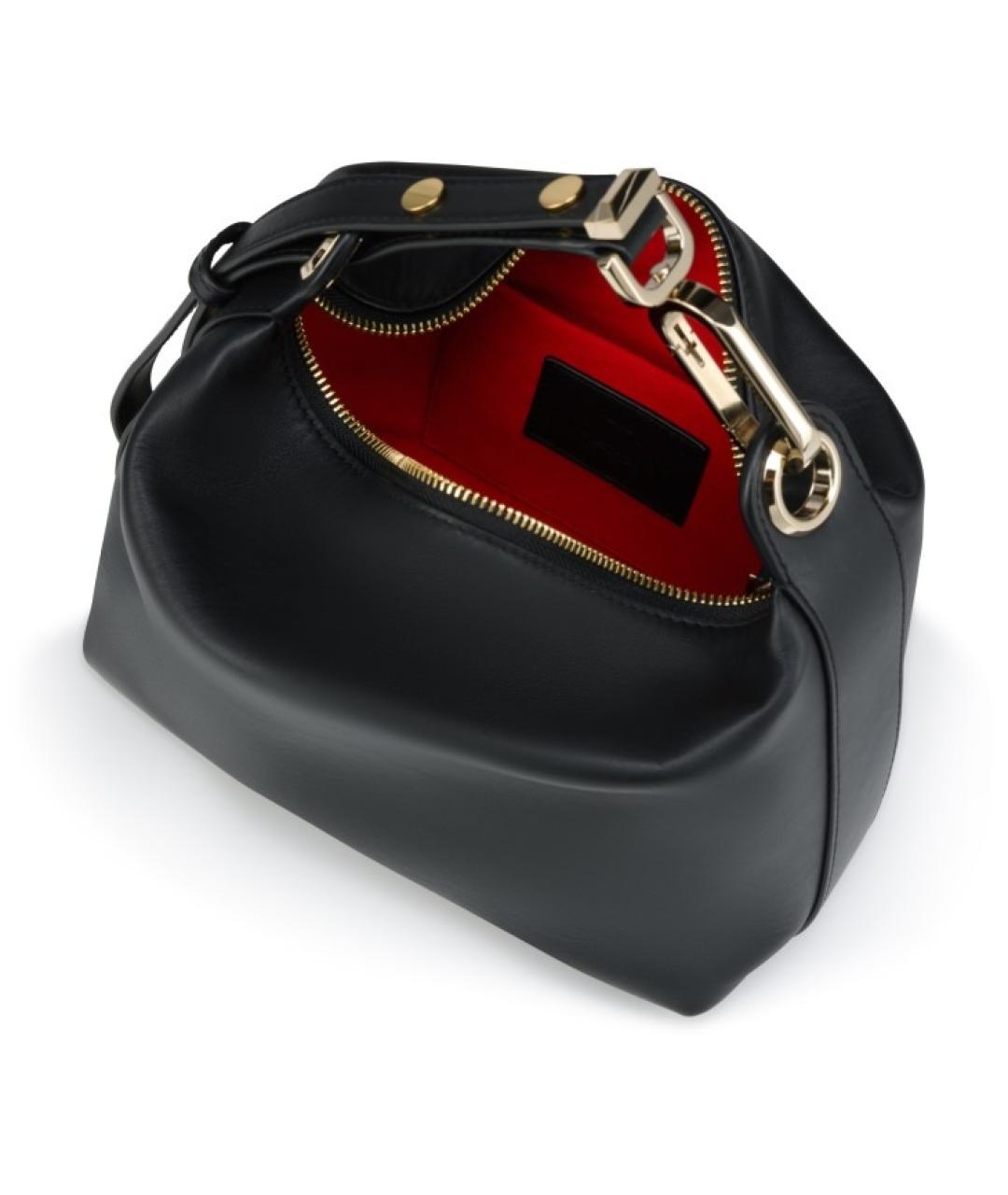 CHRISTIAN LOUBOUTIN Черная кожаная сумка с короткими ручками, фото 3