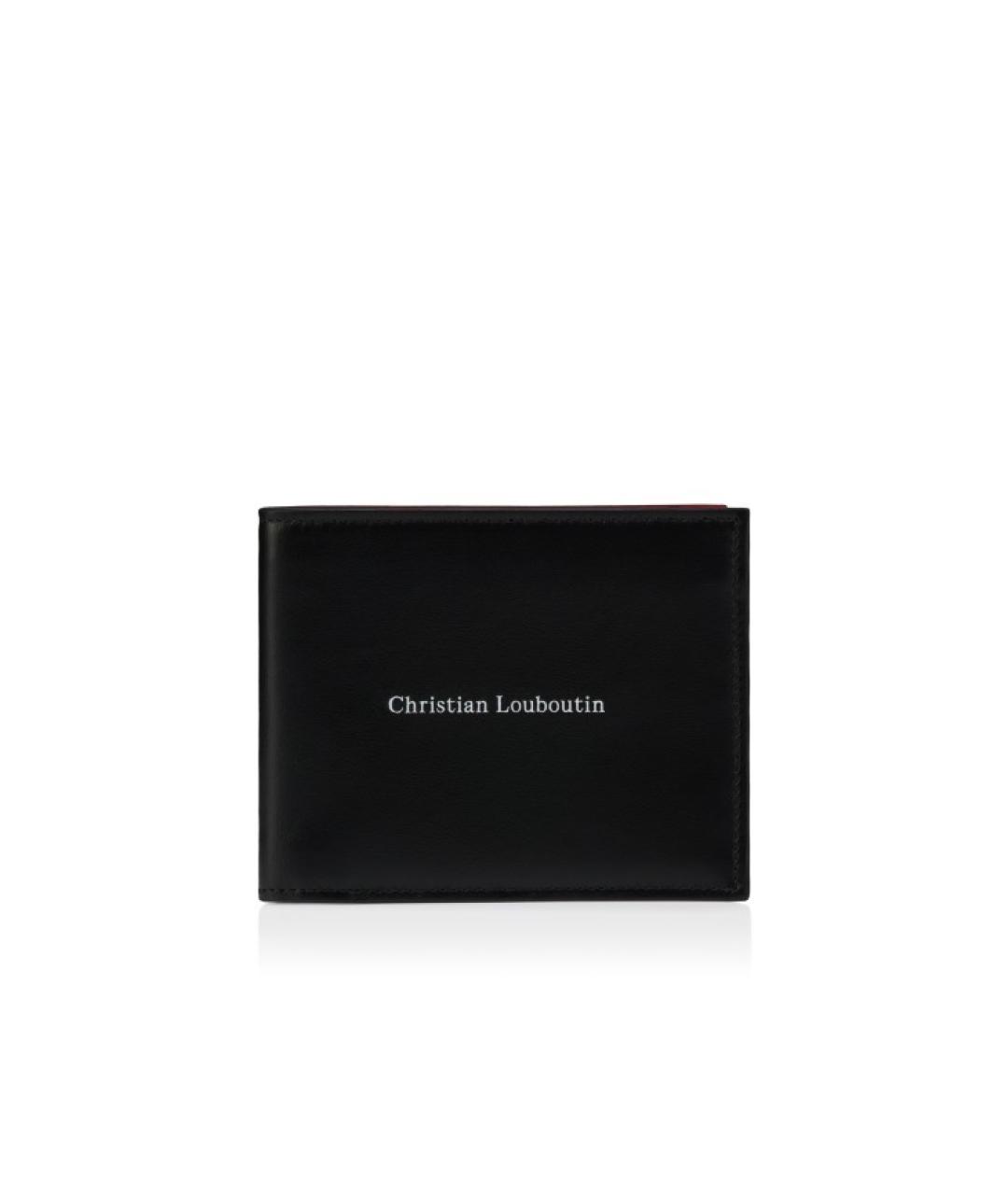 CHRISTIAN LOUBOUTIN Черный кожаный кошелек, фото 1