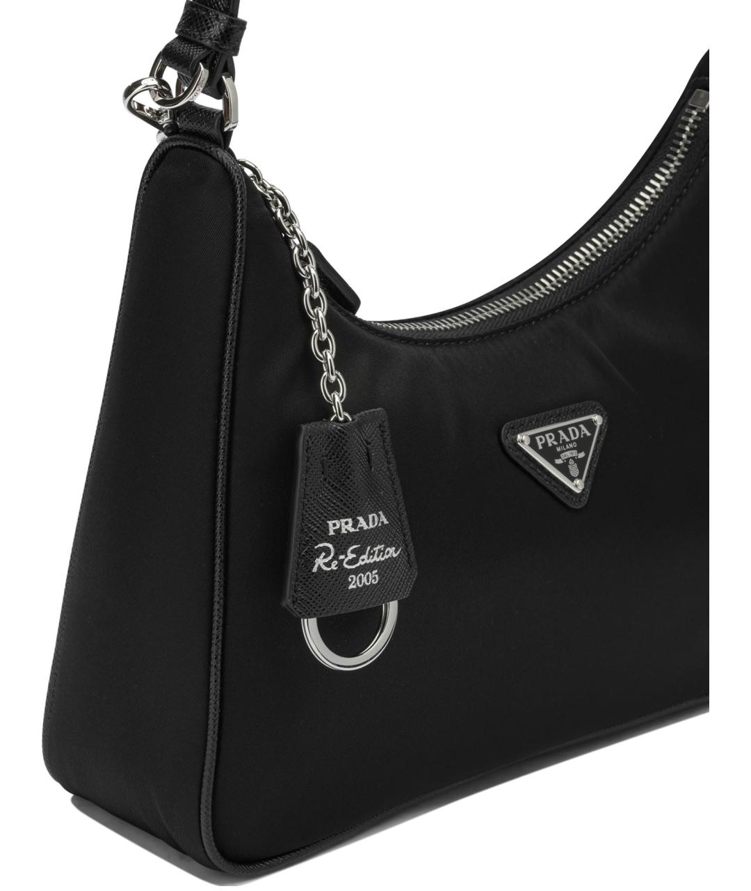 PRADA Черная синтетическая сумка через плечо, фото 4
