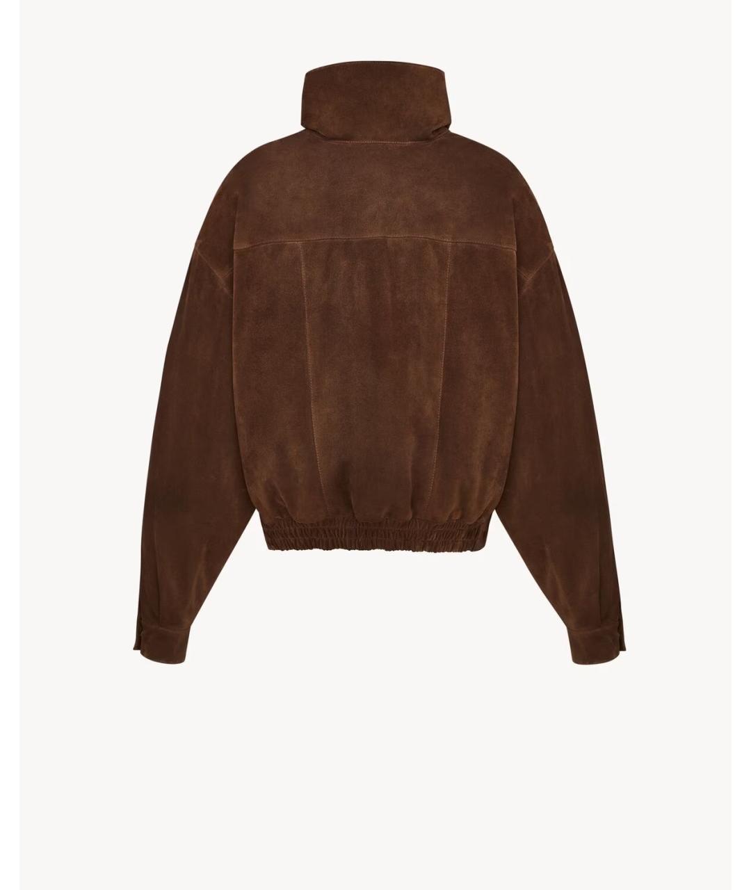 SAINT LAURENT Коричневая замшевая куртка, фото 4