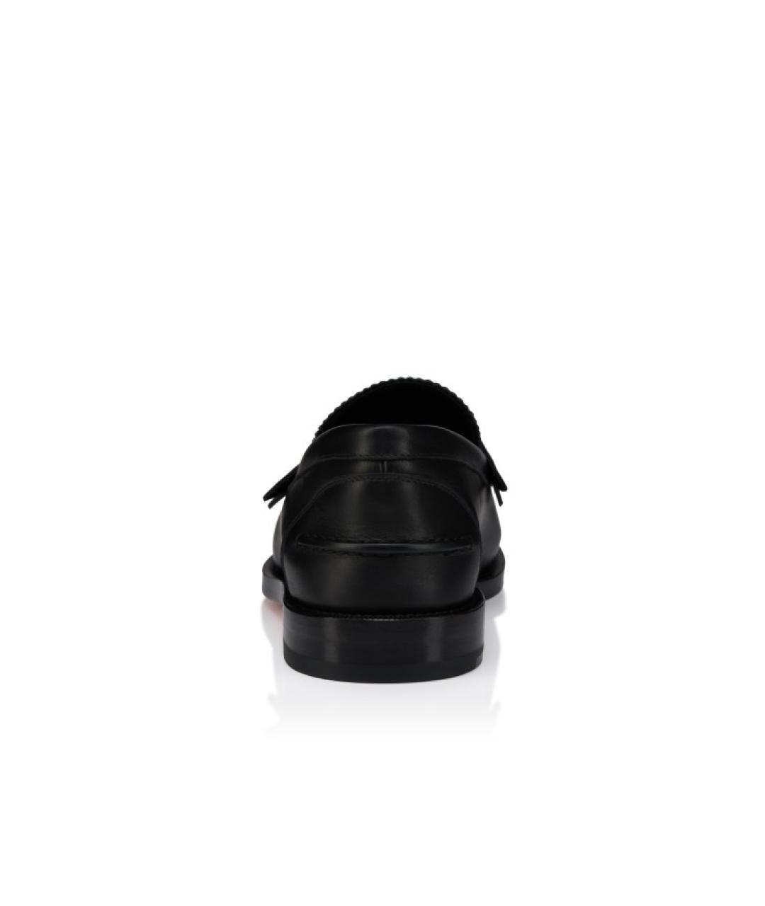 CHRISTIAN LOUBOUTIN Черные кожаные лоферы, фото 2