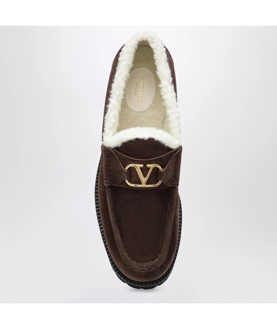 VALENTINO Коричневые кожаные лоферы, фото 3