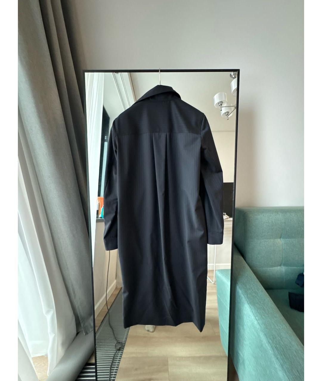 MAX MARA Антрацитовое шерстяное повседневное платье, фото 2