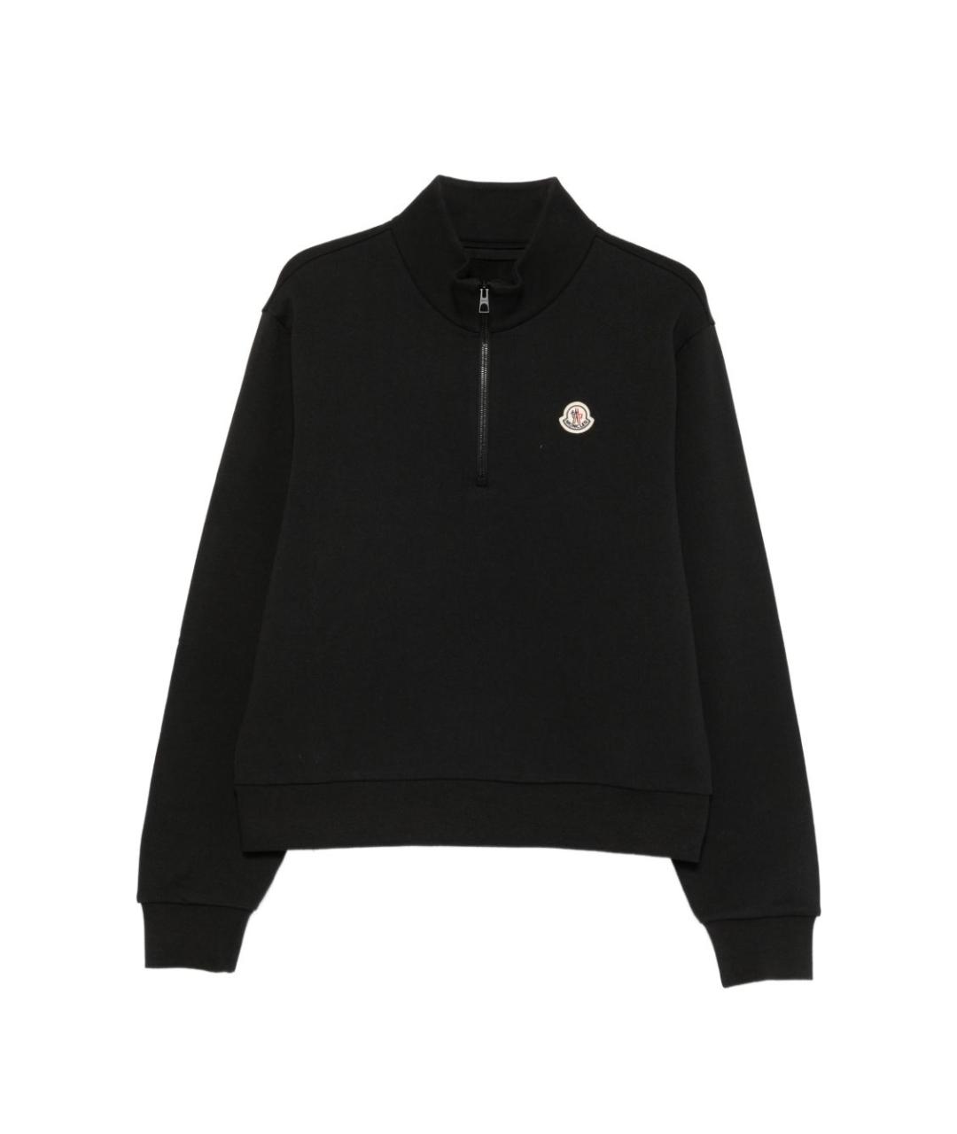 MONCLER Черный хлопковый джемпер / свитер, фото 1