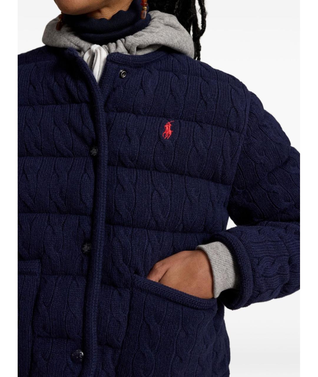 POLO RALPH LAUREN Темно-синяя шерстяная куртка, фото 4