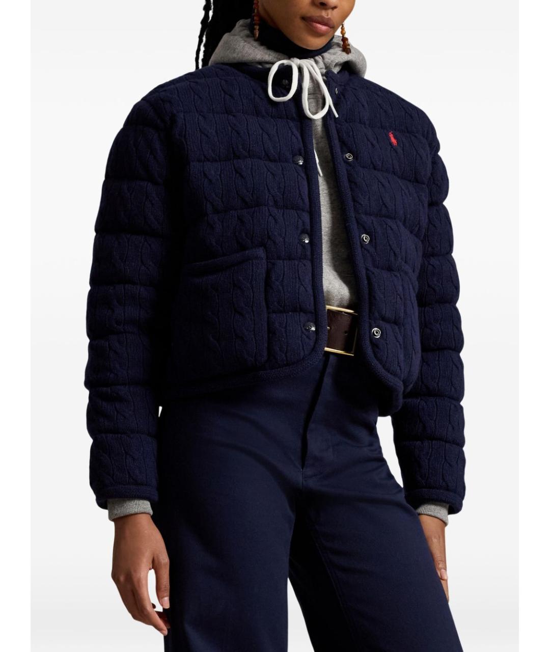 POLO RALPH LAUREN Темно-синяя шерстяная куртка, фото 2