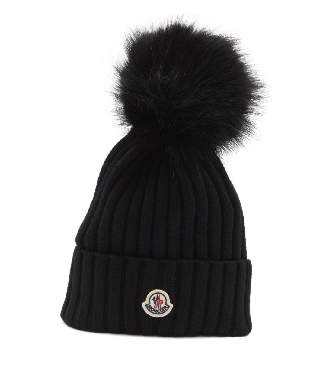MONCLER Черная шапка, фото 2