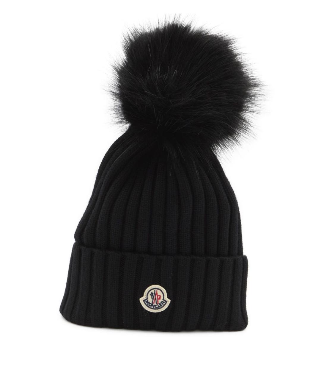MONCLER Черная шапка, фото 1