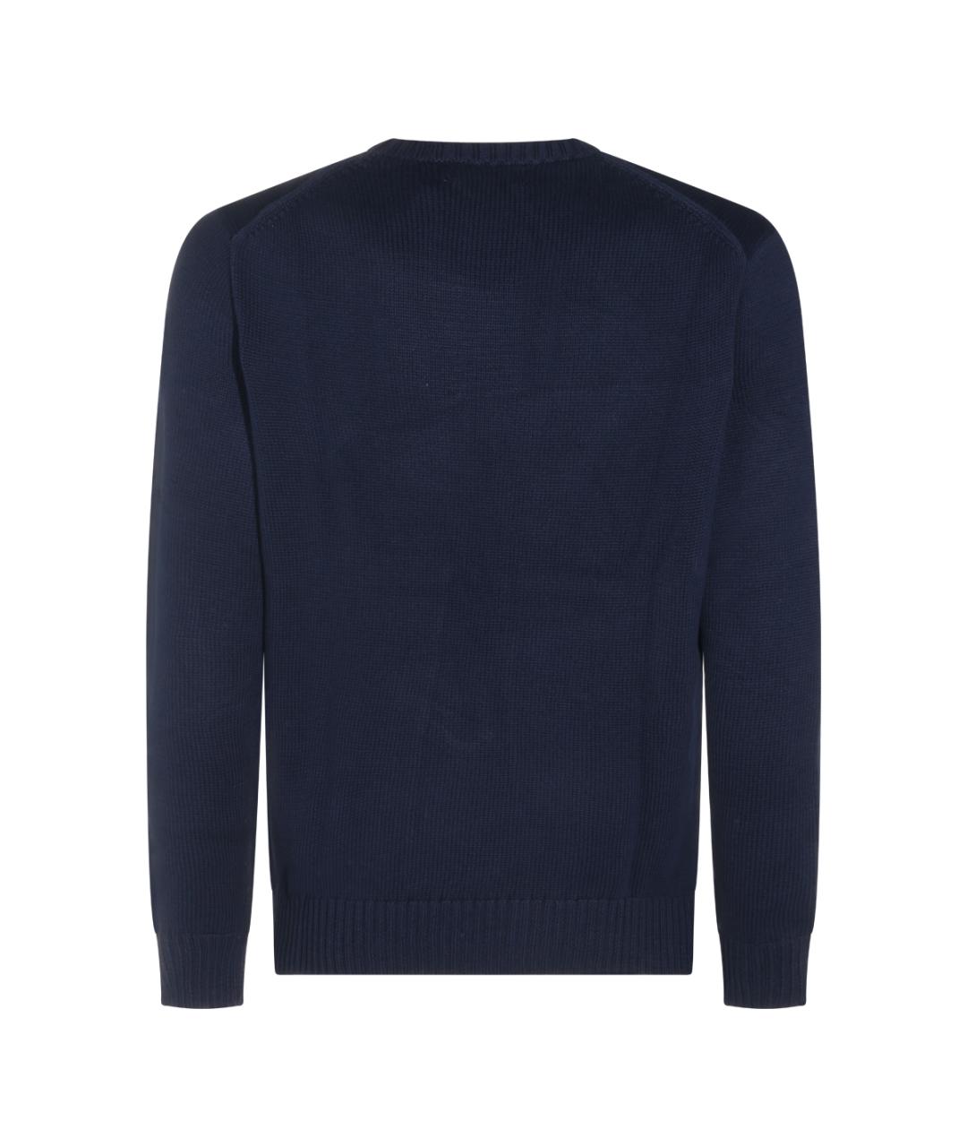 POLO RALPH LAUREN Темно-синий хлопковый джемпер / свитер, фото 3