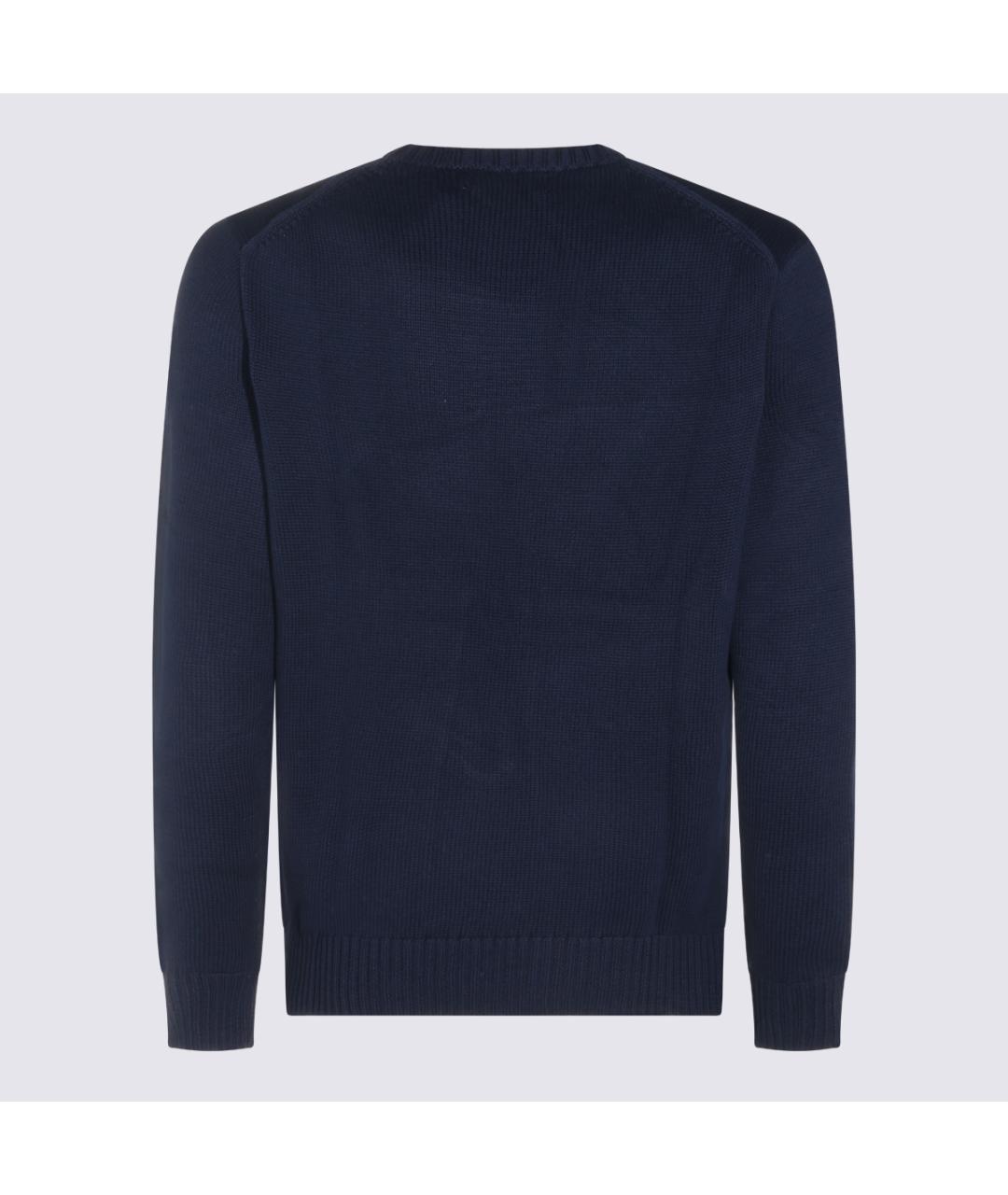 POLO RALPH LAUREN Темно-синий хлопковый джемпер / свитер, фото 4