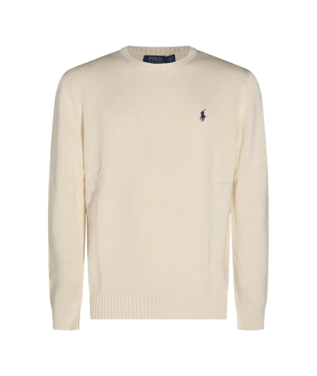 POLO RALPH LAUREN Бежевый хлопковый джемпер / свитер, фото 1