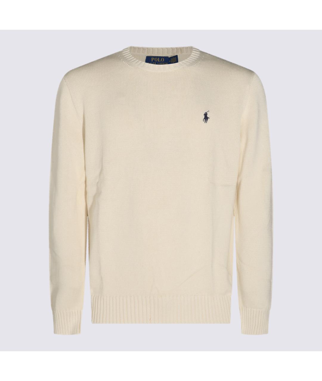 POLO RALPH LAUREN Бежевый хлопковый джемпер / свитер, фото 2