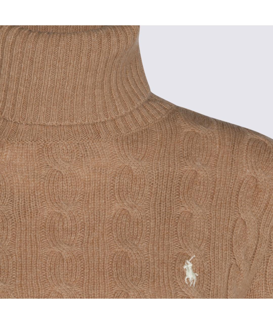 POLO RALPH LAUREN Бежевый шерстяной джемпер / свитер, фото 5